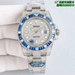 Rolex submariner white bezel 40mm 6R6899V6 Dandong 2824 Movement Blue/Green/ Rainbow Diamond Watch